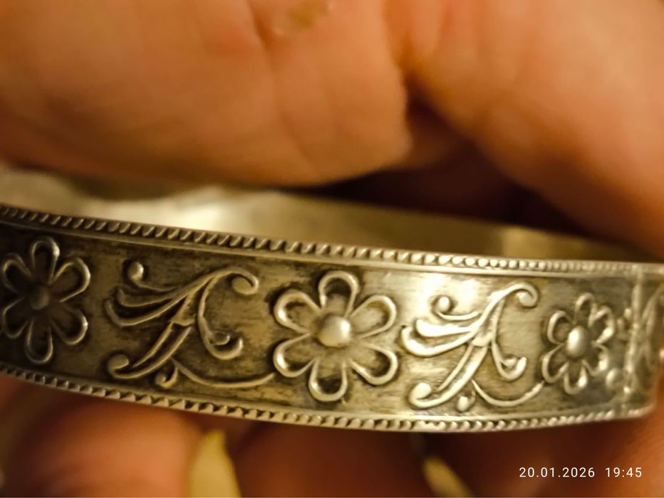 Stara stebrna bransoleta próba 800