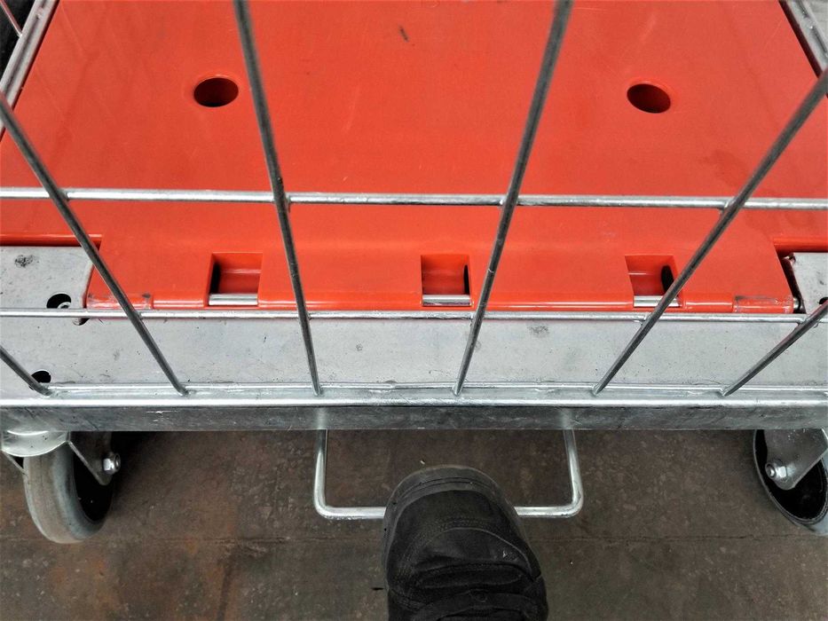 Wózek z HAMULCEM Kosz Magazynowy Kurierski Transportowy Rolkontener