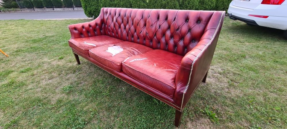 Sofa chesterfield 3 osobowa poduchy do obszycia