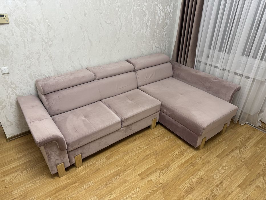 Диван для вітальні залу 275 на 165 Ліжко Розкладний