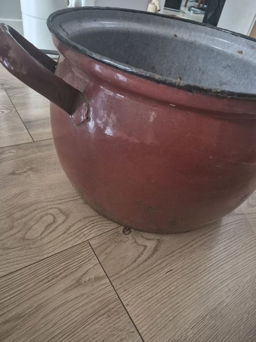 Stary duży sagan emaliowany średnica 40 cm
