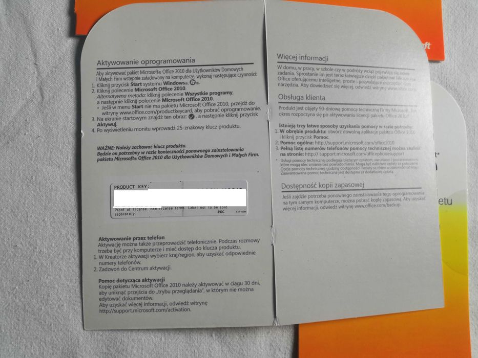 microsoft office 2010 licencja