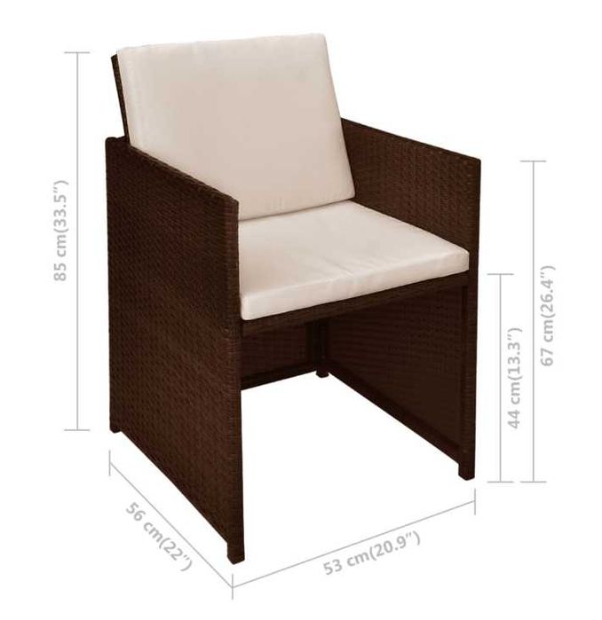 mesa, 2 cadeiras e 2 bancos em vime castanho