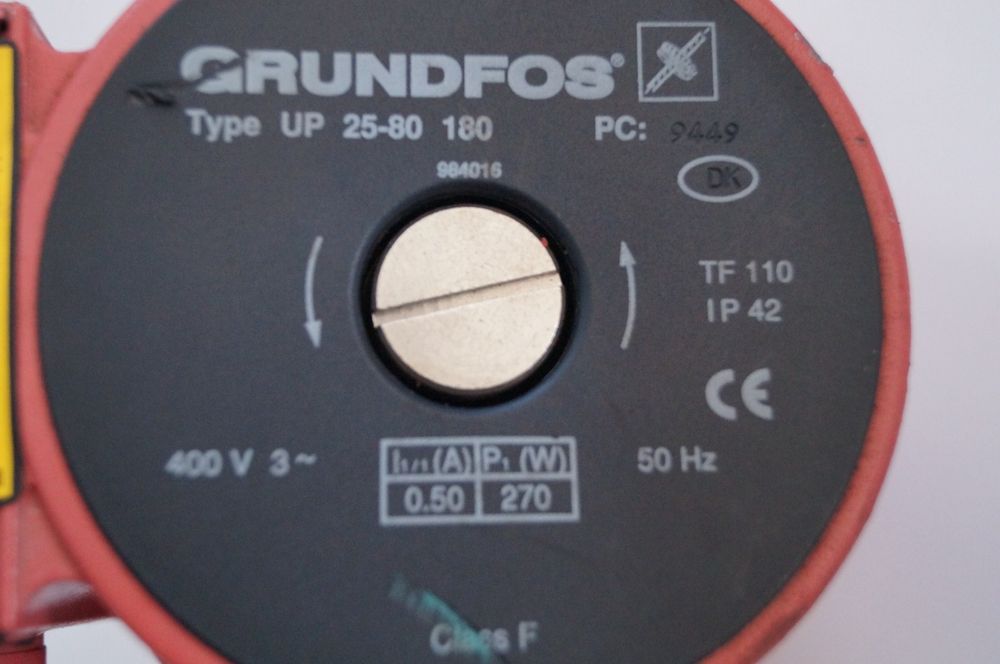 pompa grundfos up 25-80 rozstaw 180  wersja 3~400v
