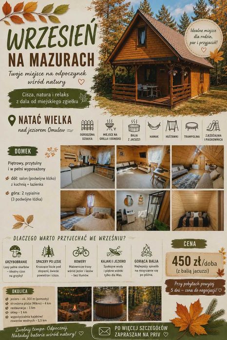 Wynajem domku na Mazurach