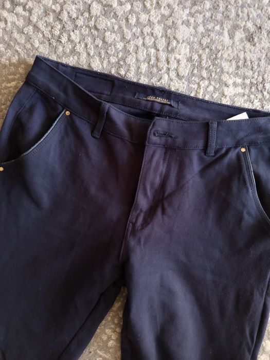 Granatowe spodnie damskie M/L