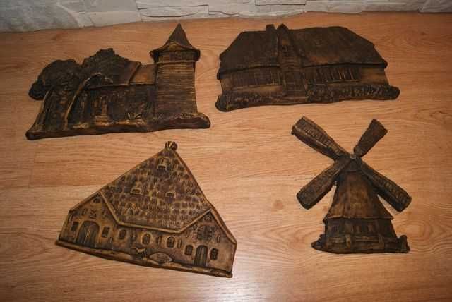 Płaskorzeźby ceramika ręcznie malowana