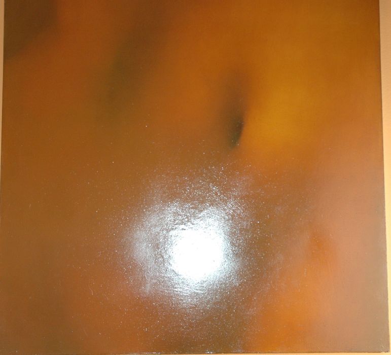 Quadro em madeira de Augusto Canedo umbigo de mulher