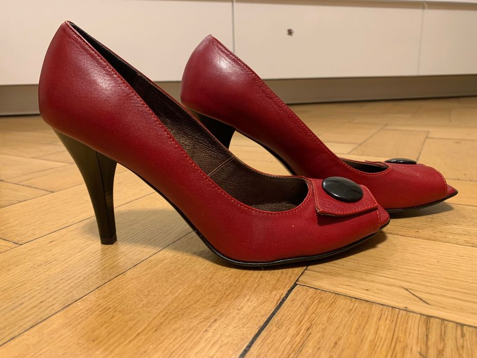 Skórzane szpilki VERONICA ROSELLE Buty damskie 38r