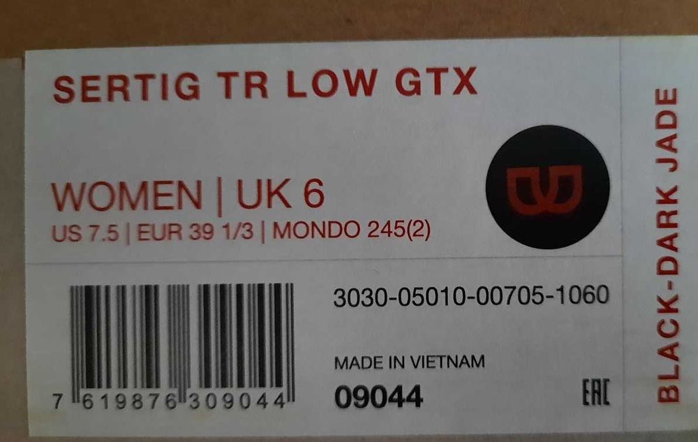 buty Mammut SERTIG TR LOW GTX / GORE-TEX / 39 1/3