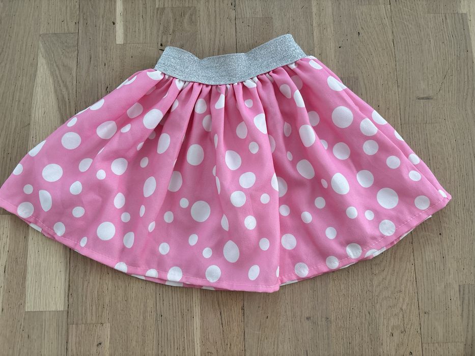 Spódnica spódniczka różowa kropki 98/104