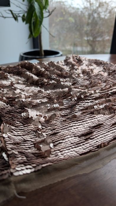 Spódnica cekiny złota błyszcząca 170cm