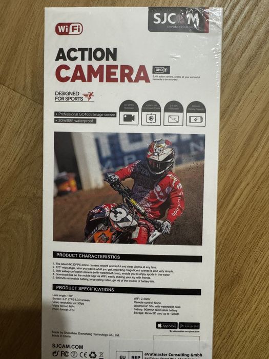 Kamera sportowa SJCAM SJ4K WiFi 4K – nowa, zaplombowana
