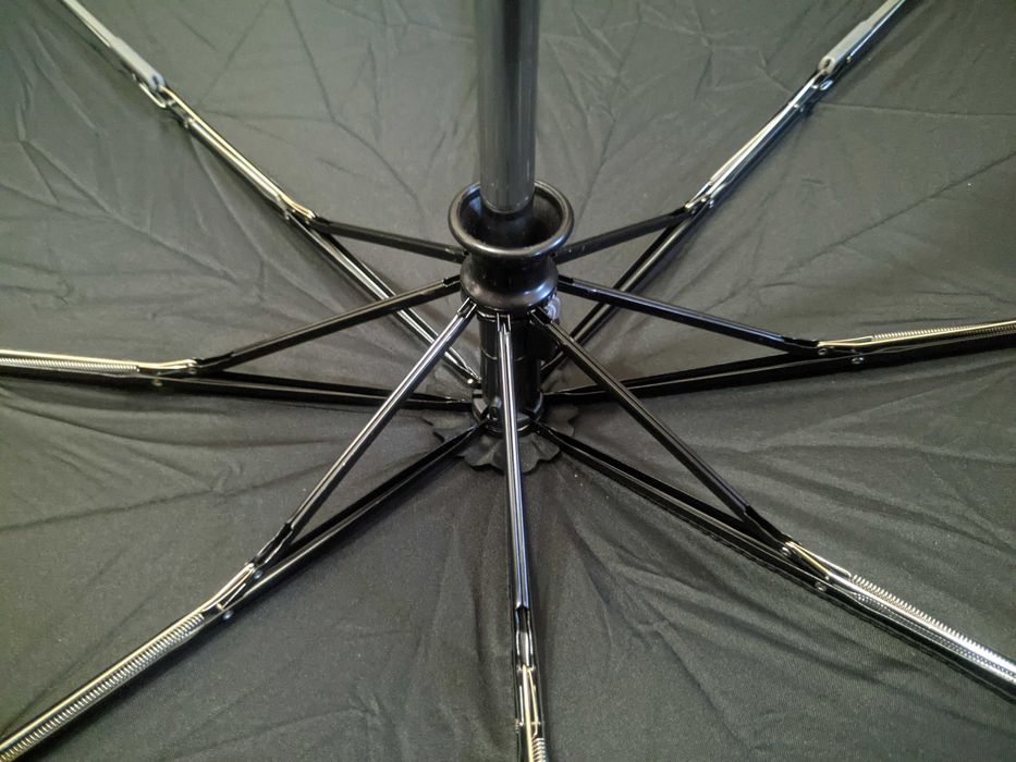 Новый стильный мужской зонт чёрного цвета Clima Bisetti полный автомат