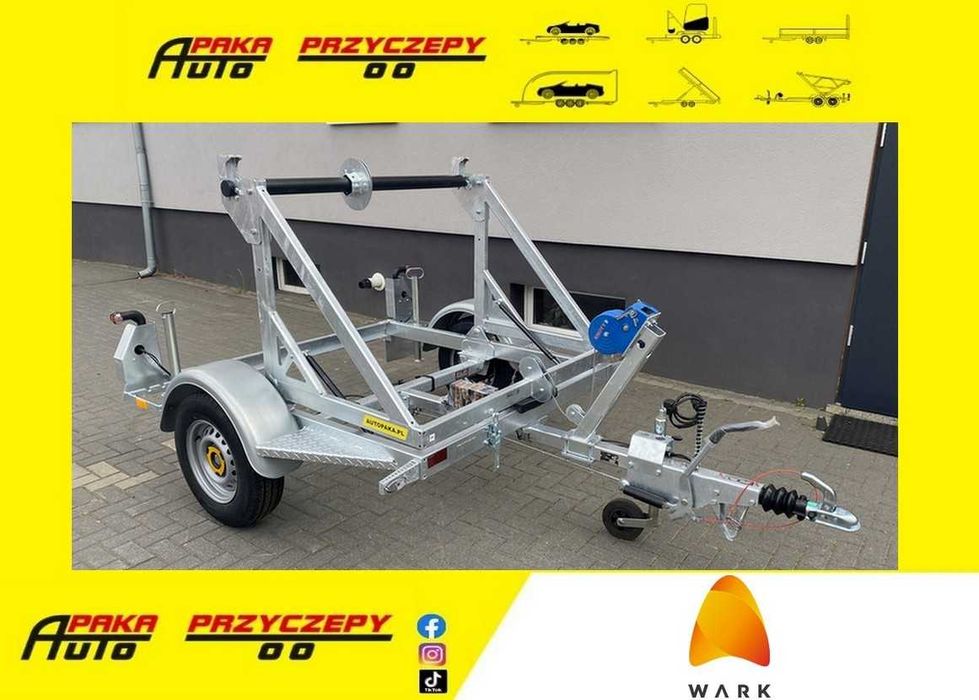 Przyczepa kablowa na szpule do transportu kabli DMC 1350kg