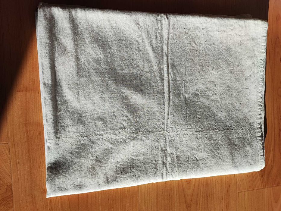 Lençol em linho natural 168 x 232 cm, estado novo