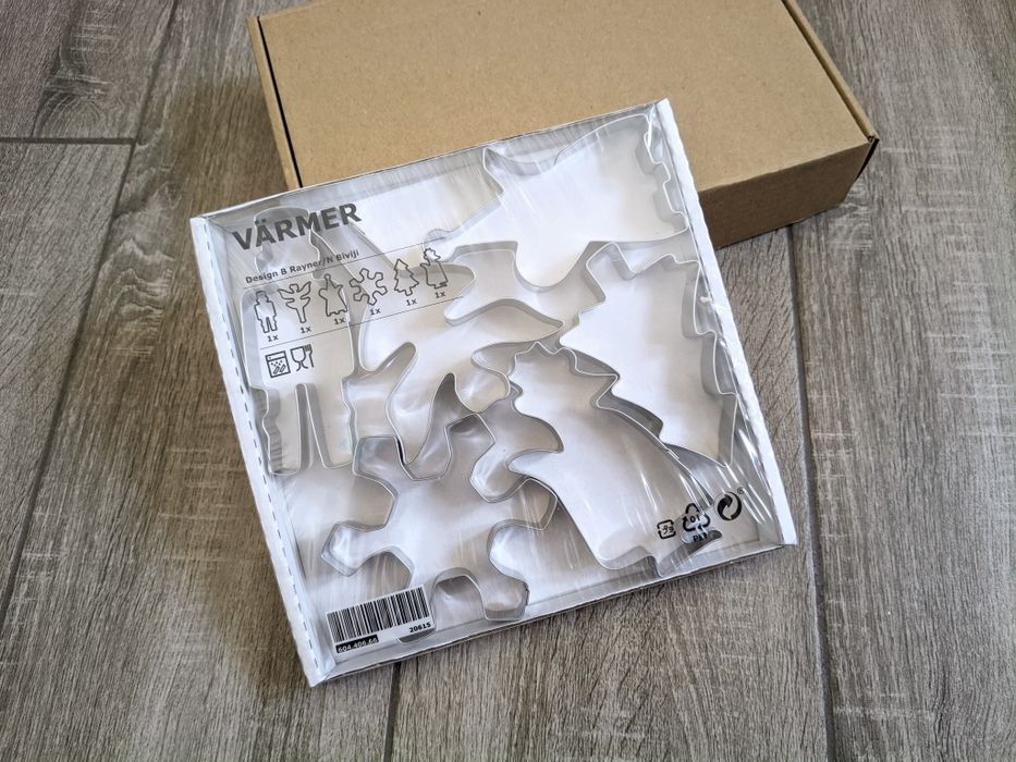 Набор новогодних формочек для печенья IKEA VÄRMER (6 шт)