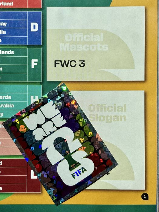 Cromos PANINI FIFA World Cup 2026 – FWC 1 a FWC 8