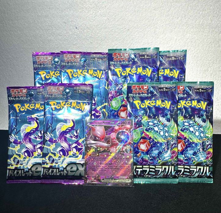 Pokemon TCG 8 Boosters Japoneses + Mewtwo