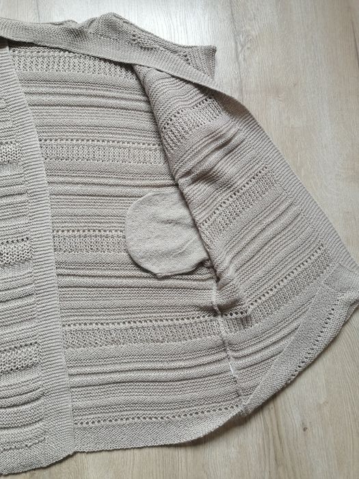 Beżowy, ażurowy kardigan, R. L