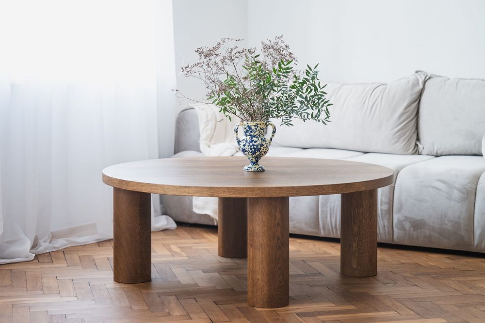 Stolik kawowy Ystad drewniany mid-century modern vintage