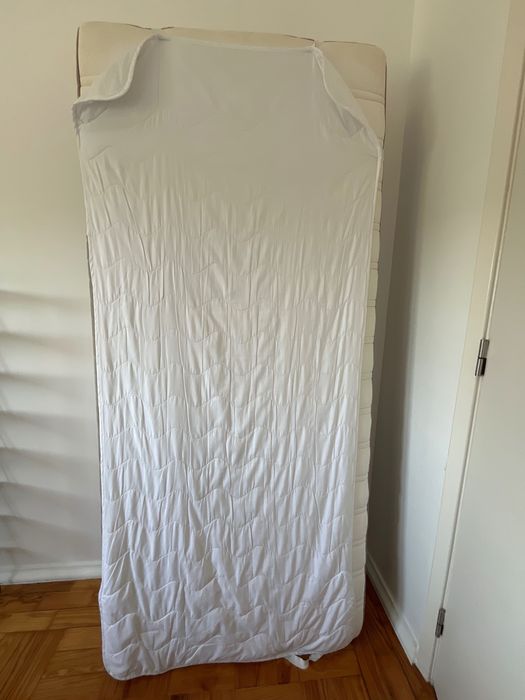 Colchão molas solteiro com capa proteção 200x90