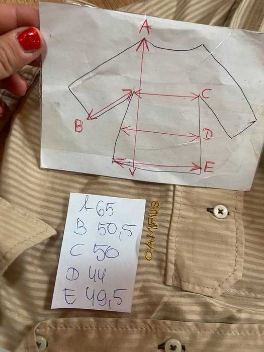Campus bez koszula pastere krem m l 38 40 paski basic bawelna jakosc