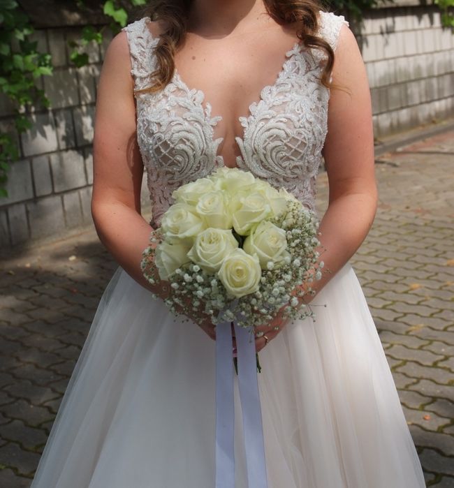 Suknia ślubna Ivanka, fason Litera A. 150-160cm wzrostu