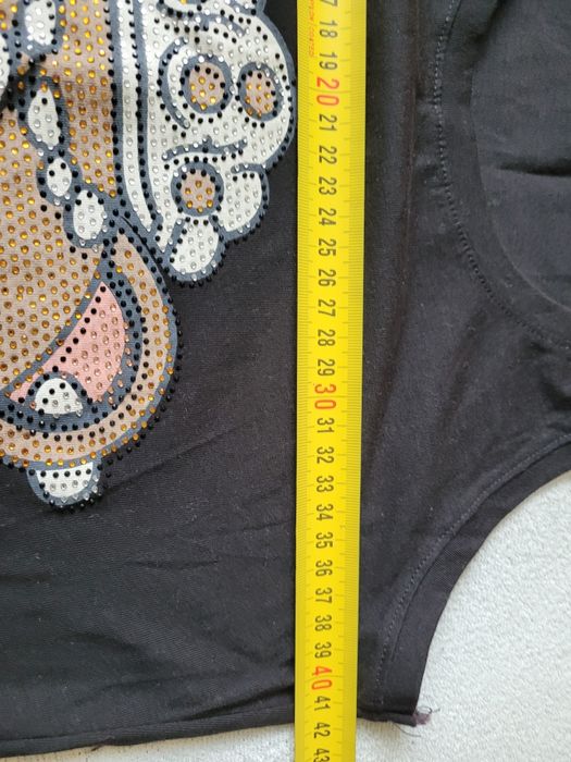 Koszulka top bokserka nowa cekiny miś