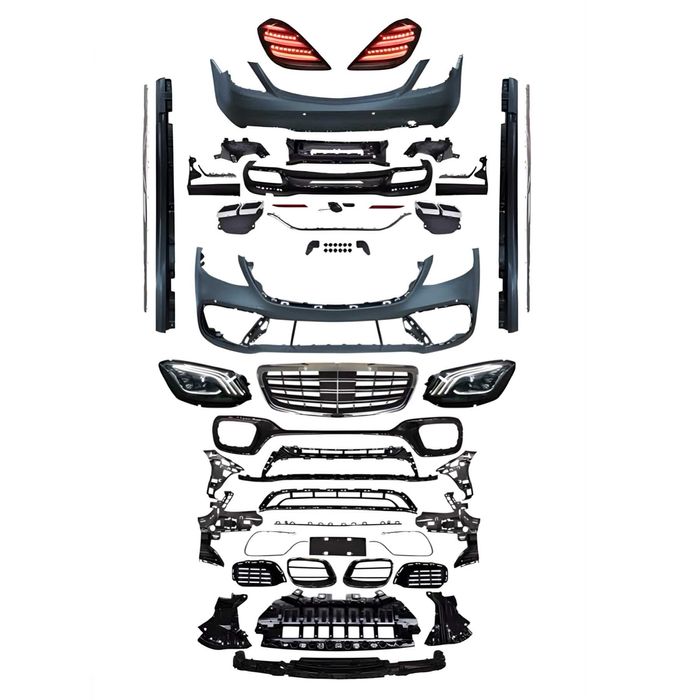 Рестайлинг S63 AMG для Mercedes S-Class W222 обвес фары фонари решетка