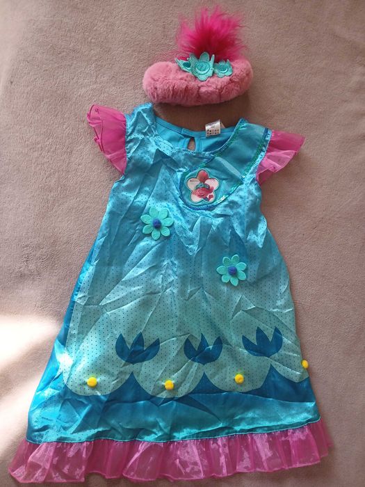 Платье сукня з пов'язкою trolls троллі розочка трояндочка