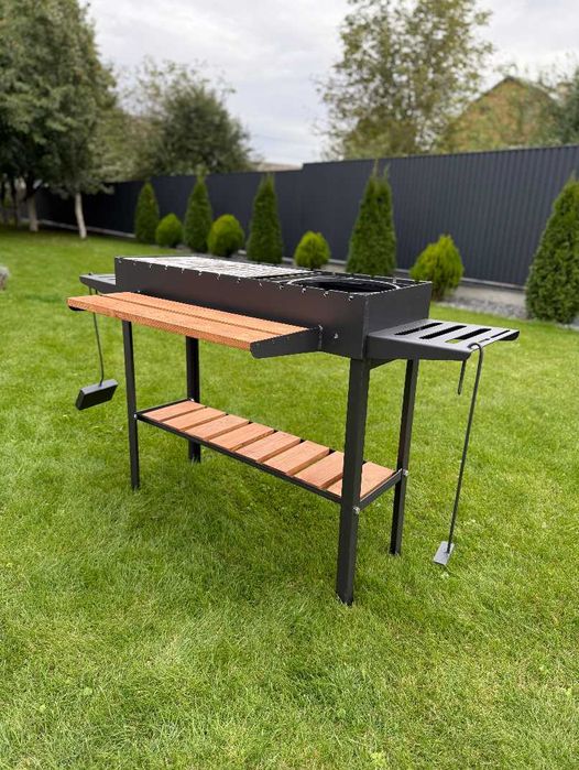 Мангал з решіткою для гриля і підставкою під казан метал 5 мм