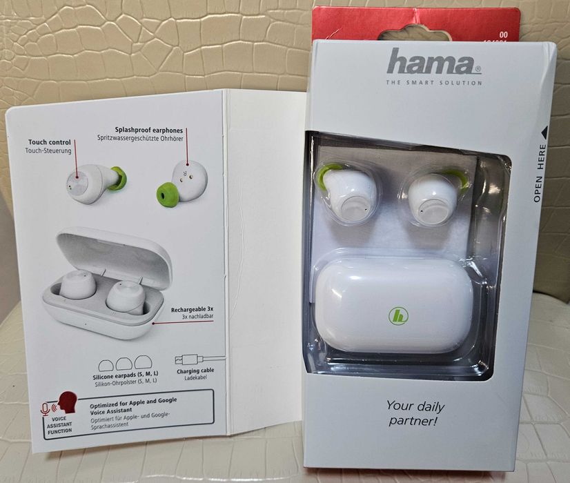 Бездротові Bluetooth навушники Hama Spirit Chop 184081 White, НОВІ
