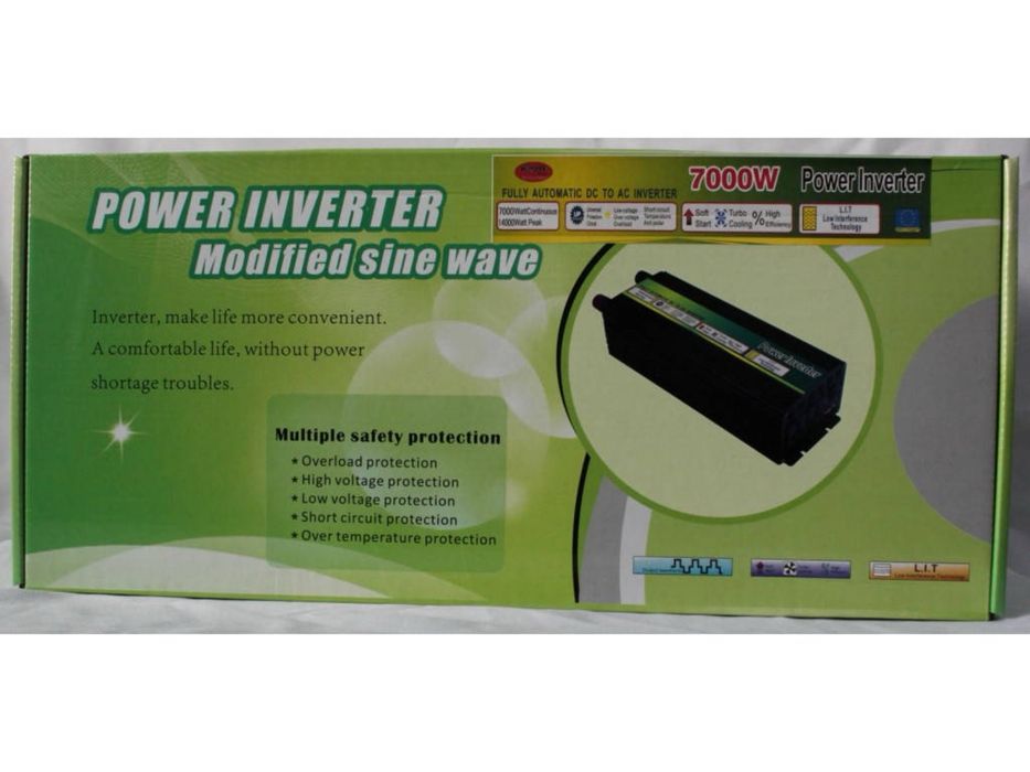Автомобільний інвертор 12В-220В перетворювач Wimpex 7000W 12V-220V