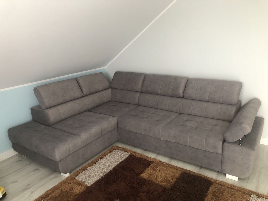 Łóżko Nowe Szary narożnik pilnie sprzedam