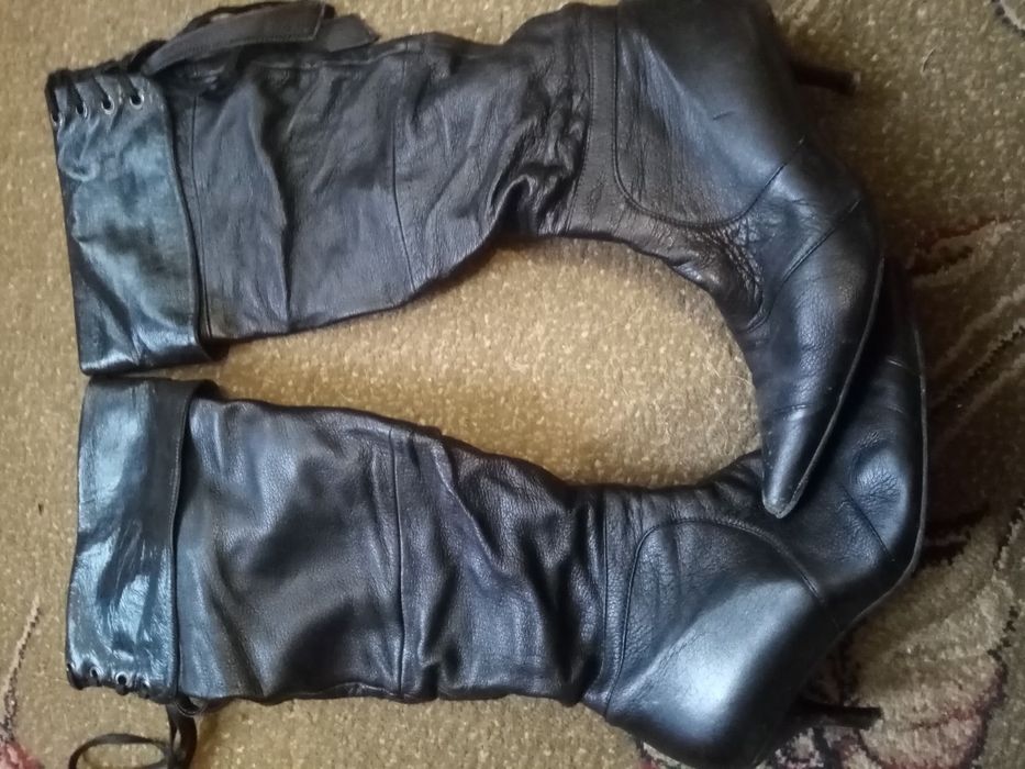 Ботфорти 37р сапожки 41р натуральна шкіра