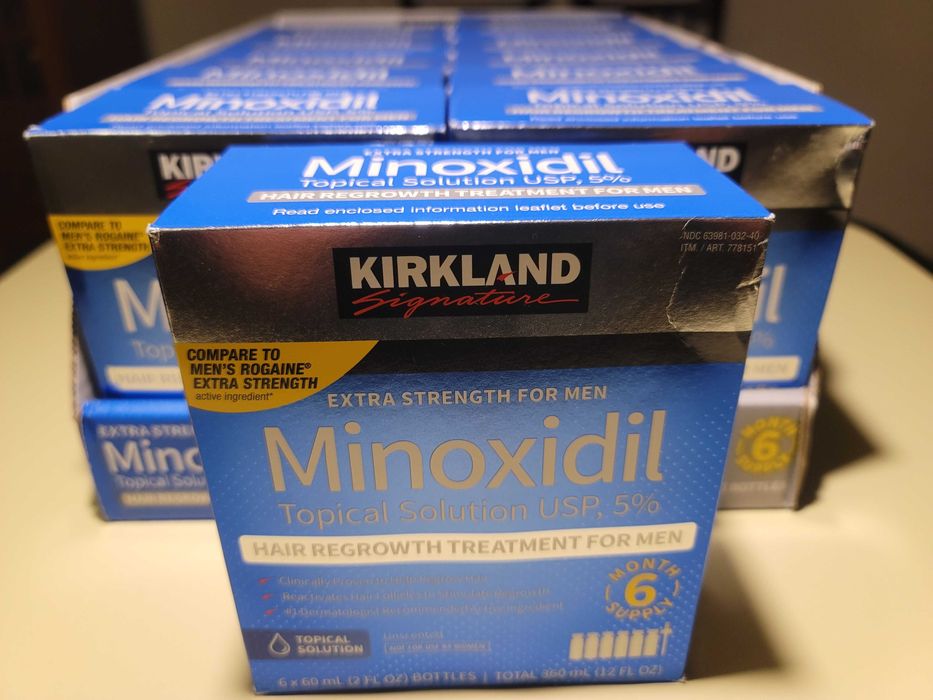 KIRKLAND MINOXIDIL 6 MESES 5% Líquido tópico crescimento cabelo