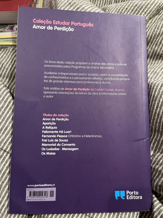Amor de perdicao analise da obra porto editora