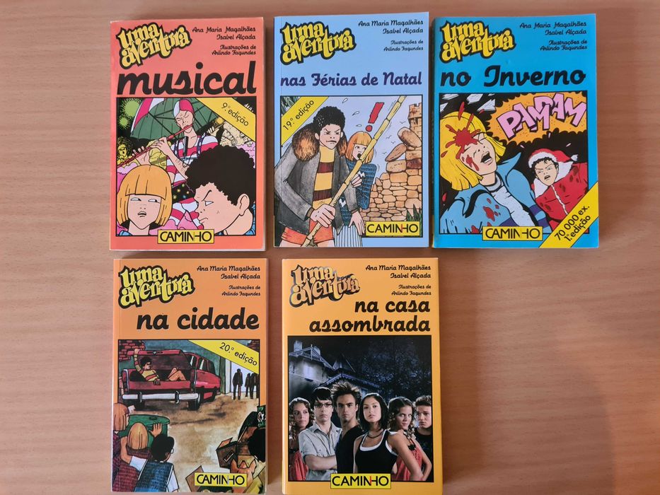 5 livros da Coleção "Uma Aventura" de Ana Maria Magalhães