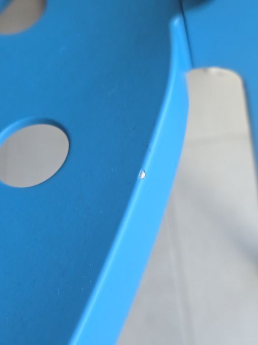 Krzesła metalowe ikea niebieskie 2szt