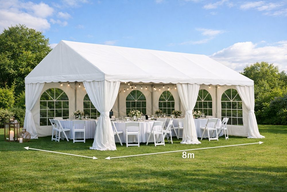 Wynajem Namiot imprezowy plandeka PVC trudnopalna