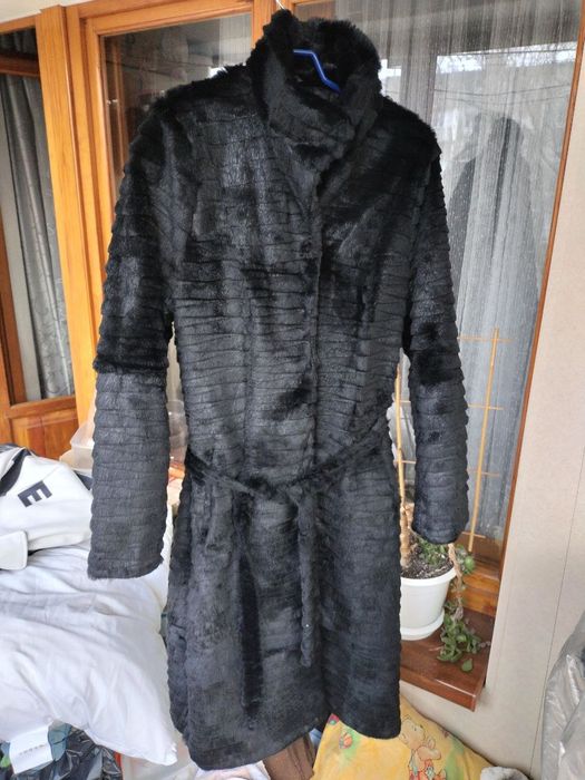 Шуба из стриженого кролика S