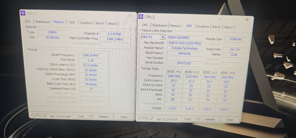 16gb ddr4 3200mhz Samsung (2x8gb)