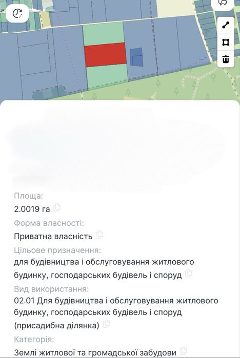 Земельна ділянка під забудову околиця міста Луцьк