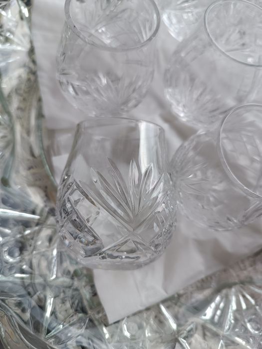 Kieliszki kryształowe PRL 9 szt.