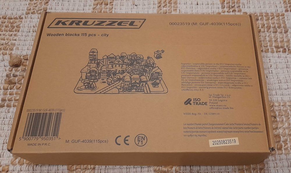 Drewniane klocki Kruzzel wooden blocks 115 szt.
