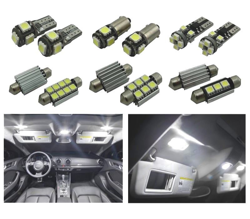 KIT 17 LAMPADAS LED INTERIOR AUDI A3 S3 8 V SEDAN QUATTRO SPORTBACK LIMUSINA 14-