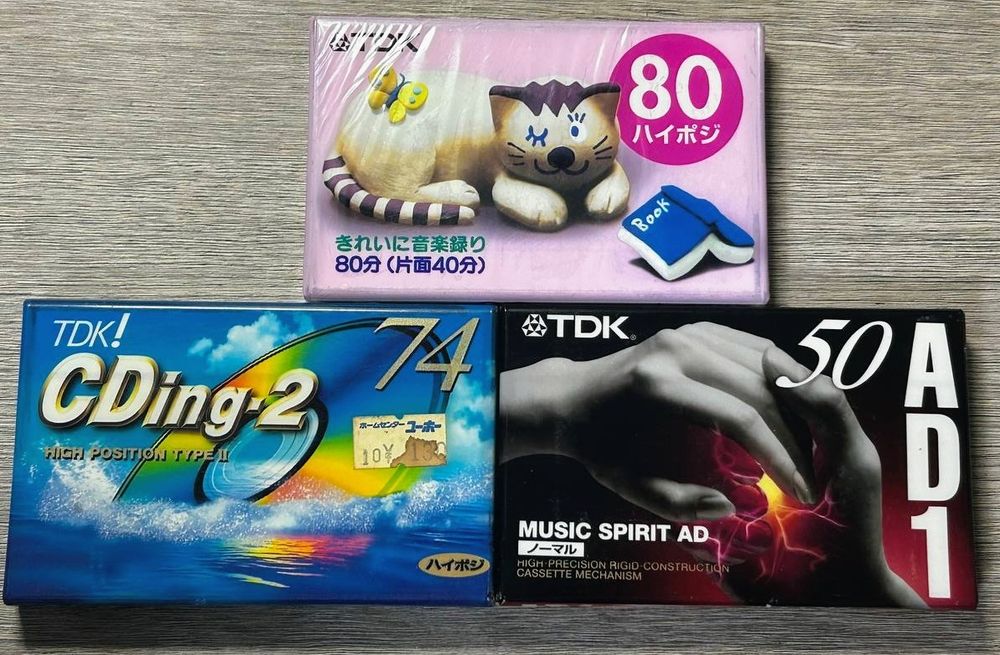 Лот із 3 нових аудіокасет TDK для японського ринку