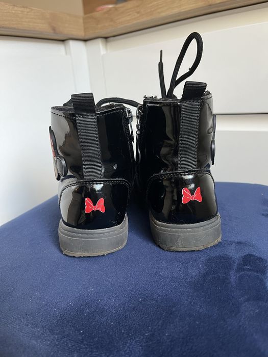 Botki Minnie 27 czarne lakierowane