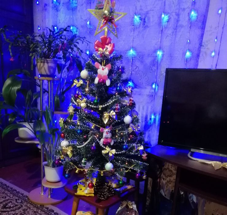 Гірлянда штора 3*2 синя